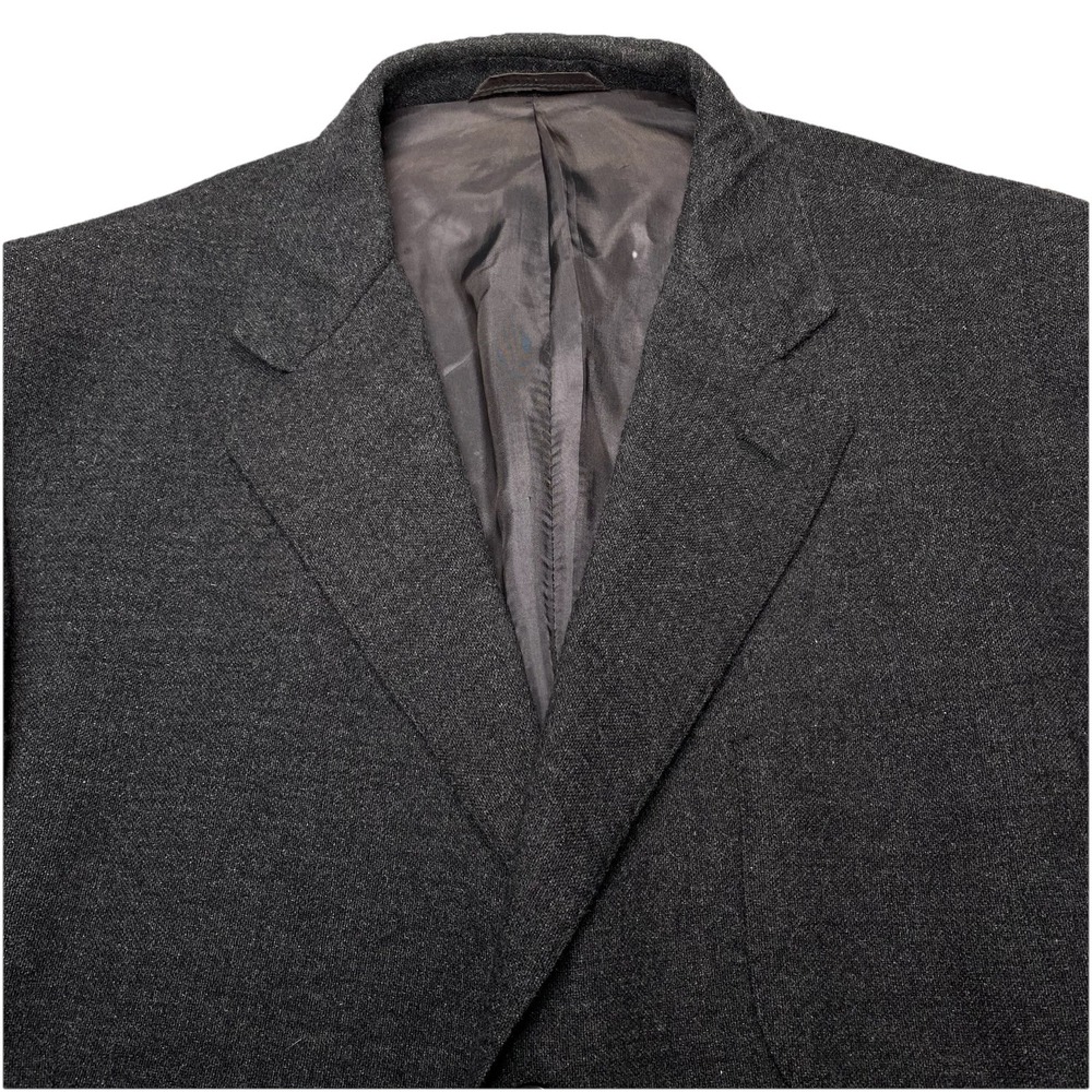 Saks Fifth Avenue Patch Pocket Blazer 46L 3B 2V Colombo Borgosesia Cashmere Gray